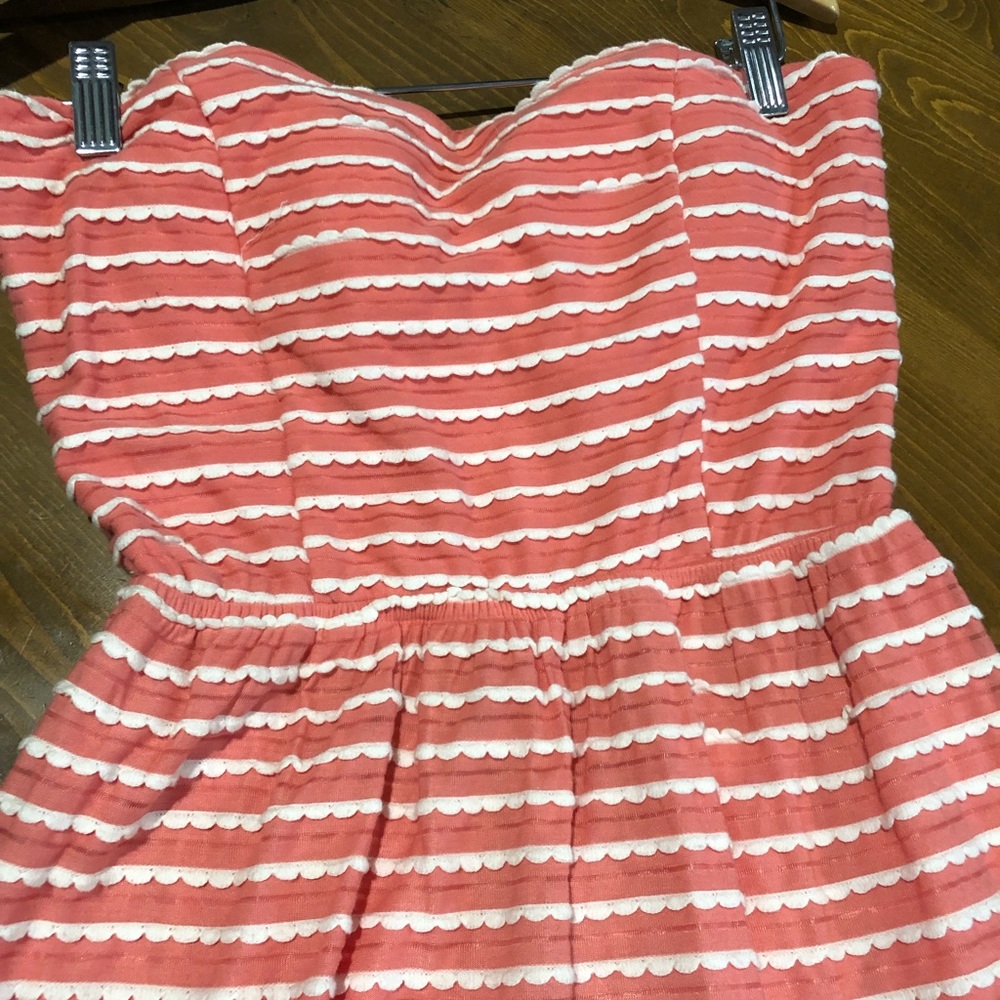 Strapless dress with open back detail